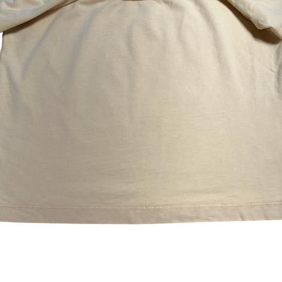 Pilcro Anthropologie Tan Eyelet Ruffle Blouse Womens L - Picture 5 of 10